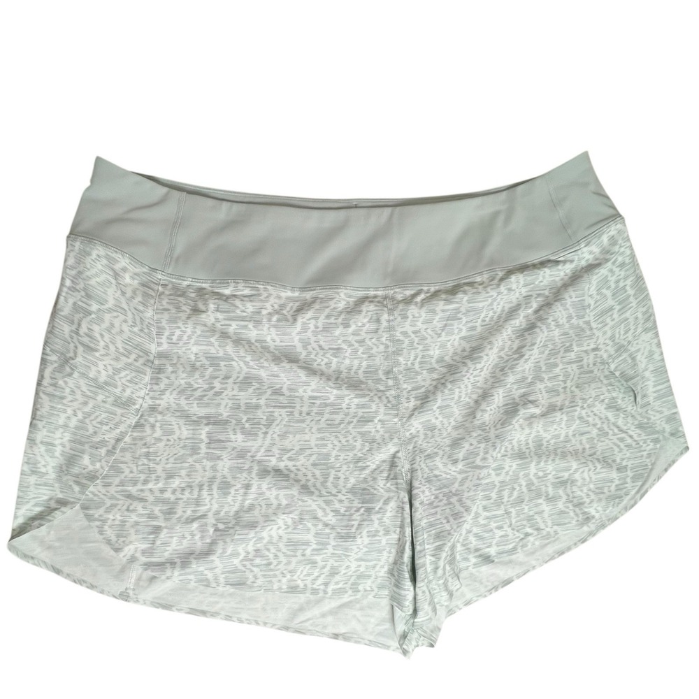 Athleta Womens 3X Begonia Sage Printed Run With It 3.5" Short Activewear